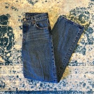 Only worn once Levi's 501 mid wash jeans